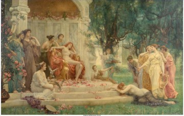 the bath of psyche Painting - Psyche Before the Throne of Venus Henrietta Rae Classical Nude